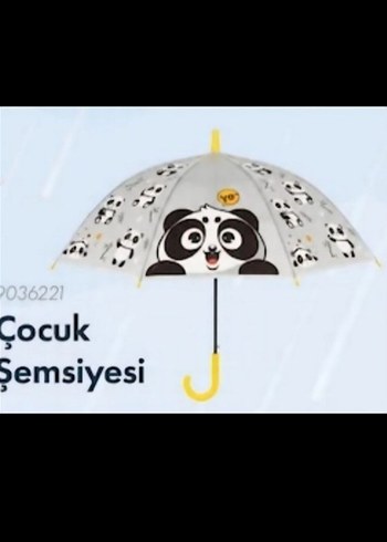 Zara Eglenceli Panda Desenli Cocuk Semsiyesi