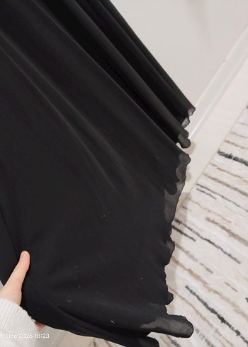 tesettür giyim uzun abiye taşlı tül elbise - Görsel 6