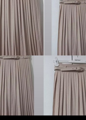 tesettür pileli uzun etek - Görsel 2