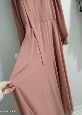tesettür uzun abiye elbise - Görsel 4