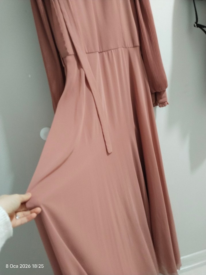 tesettür uzun abiye elbise - Görsel 4