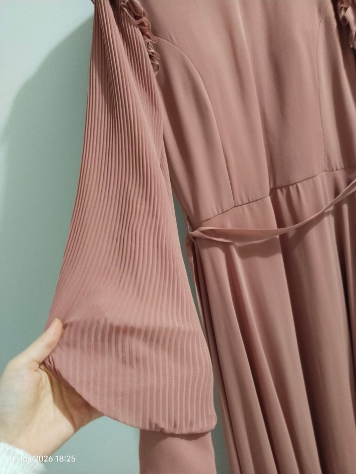 tesettür uzun abiye elbise - Görsel 2