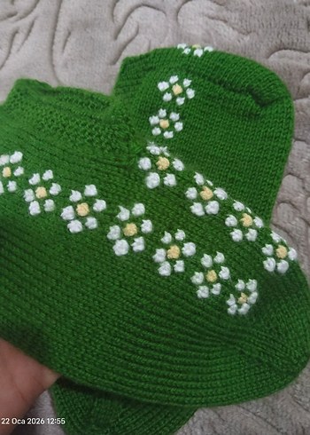 kadın kışlık el emeği patik - Görsel 3