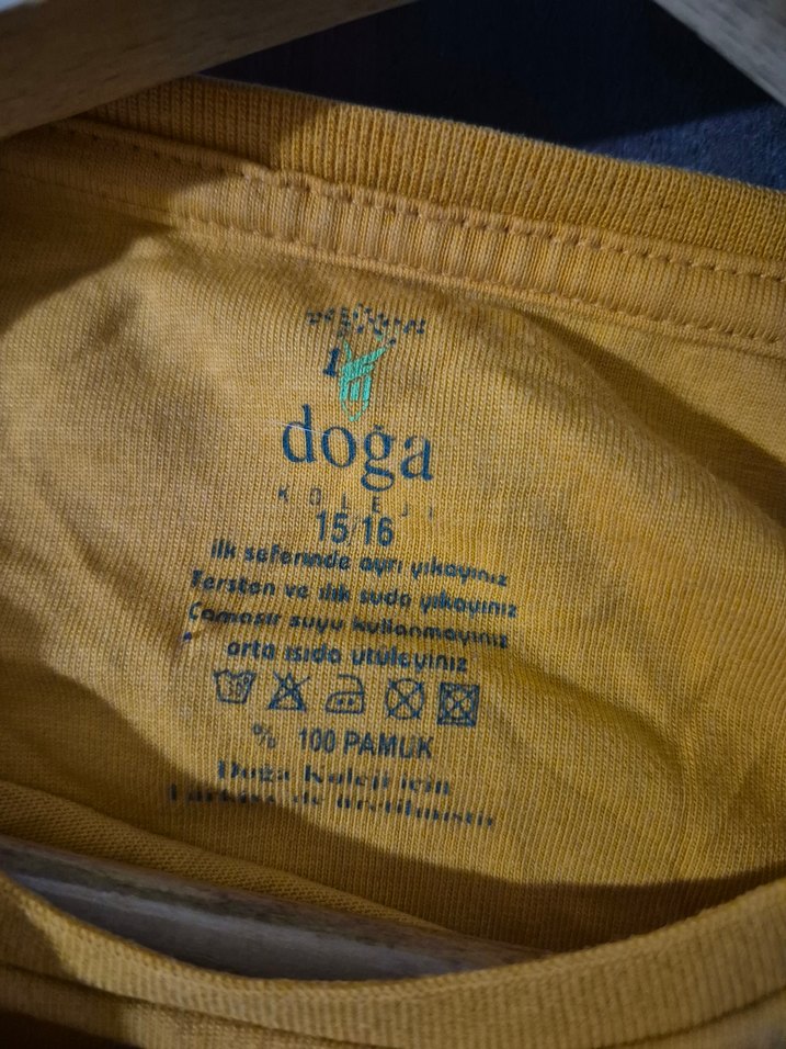 Sarı Uzun Kollu Kız Tişörtü - Görsel 3