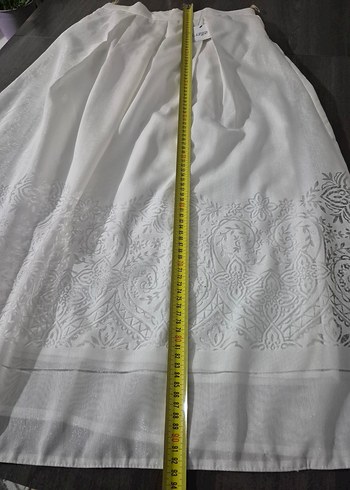 Nakış Detaylı Beyaz Uzun Etek - Görsel 5