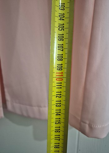 Pembe Uzun Kadın Ofis Kabanı - Görsel 5