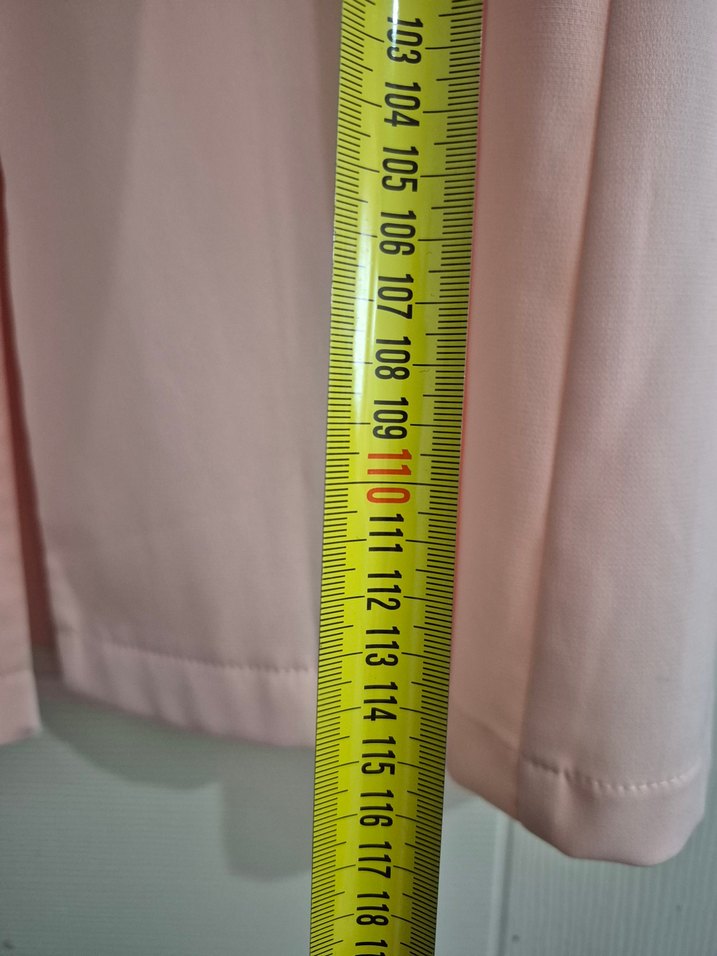 Pembe Uzun Kadın Ofis Kabanı - Görsel 5