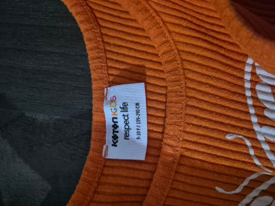 Turuncu Baskılı Kadın Triko Askılı Atlet - Görsel 3