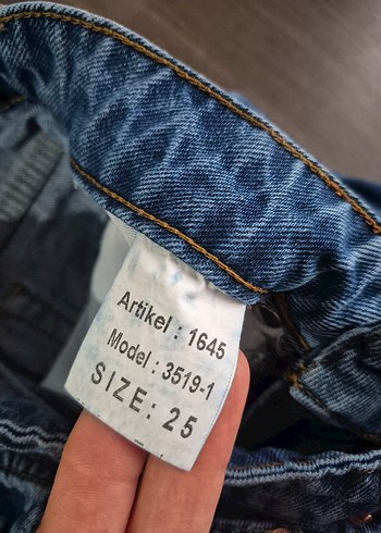 Kadın Mavi Bol Kesim Mini Denim Şort - Görsel 5