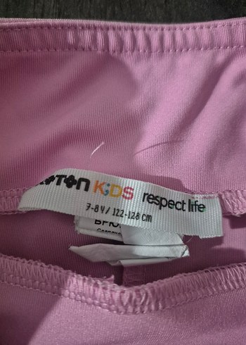 Kız Çocuk Pembe Streç Street Wear Şort - Görsel 2