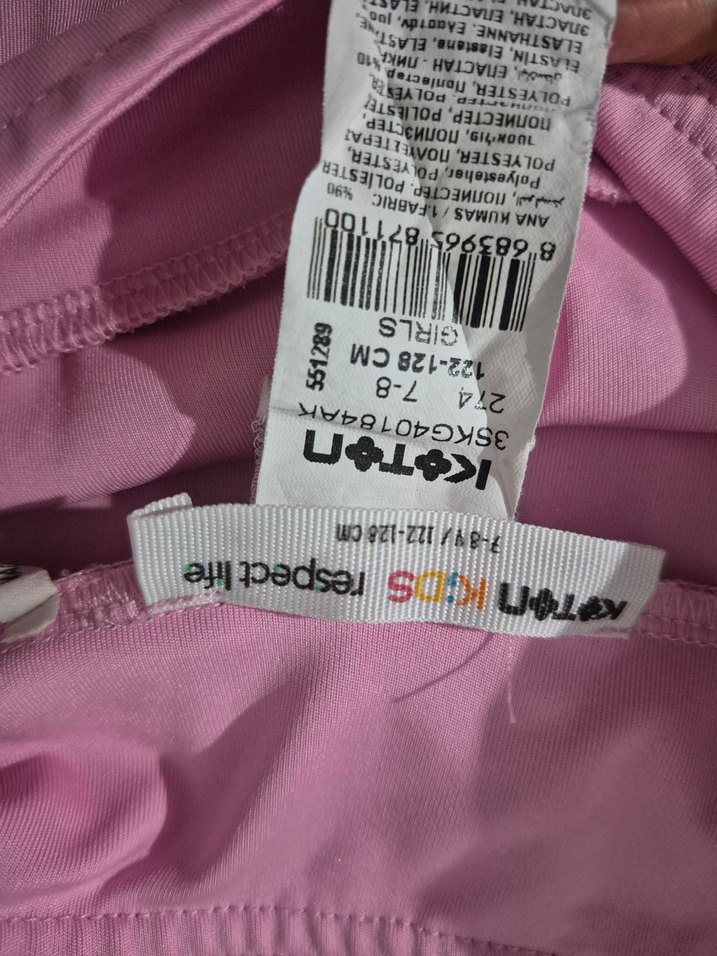 Kız Çocuk Pembe Streç Street Wear Şort - Görsel 3