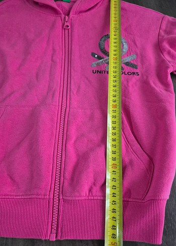 Kız Çocuk Pembe Kapüşonlu Fermuarlı Sweatshirt - Görsel 6