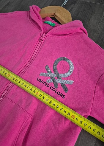 Kız Çocuk Pembe Kapüşonlu Fermuarlı Sweatshirt - Görsel 3