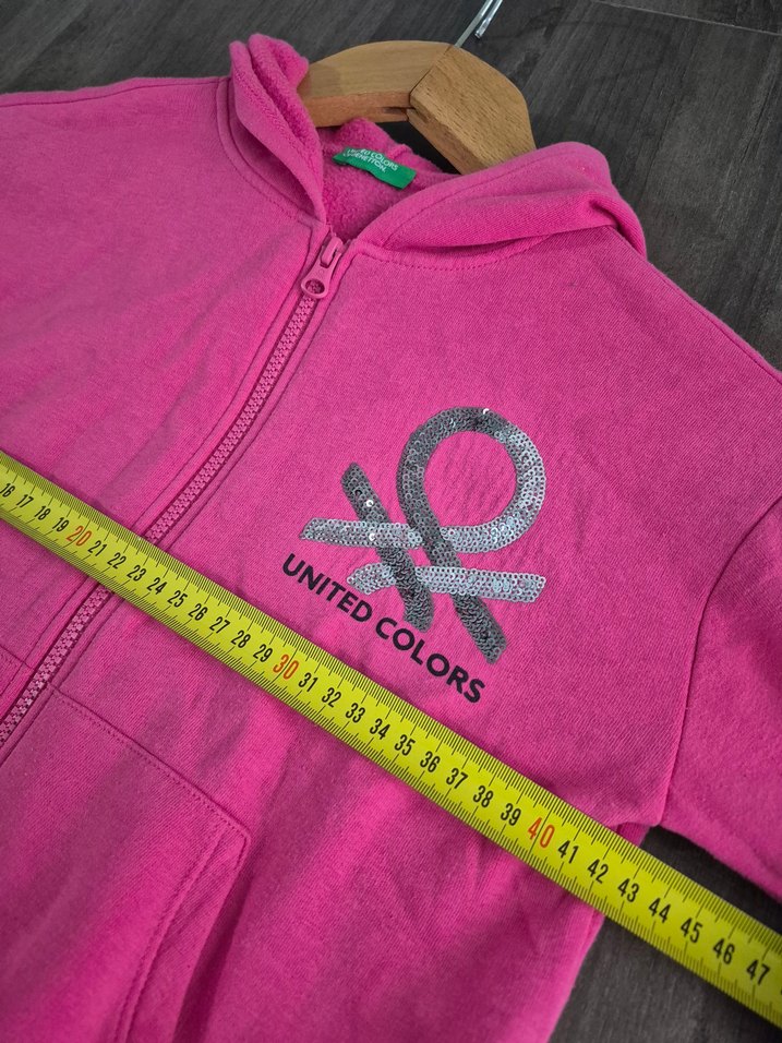 Kız Çocuk Pembe Kapüşonlu Fermuarlı Sweatshirt - Görsel 3