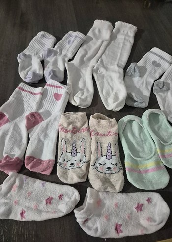 Kız Çocuk Pamuklu Çorap Seti - Görsel 3