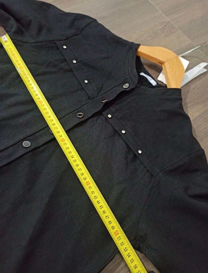 Düğmeli Siyah Uzun Kollu Kadın Gömlek - Görsel 3