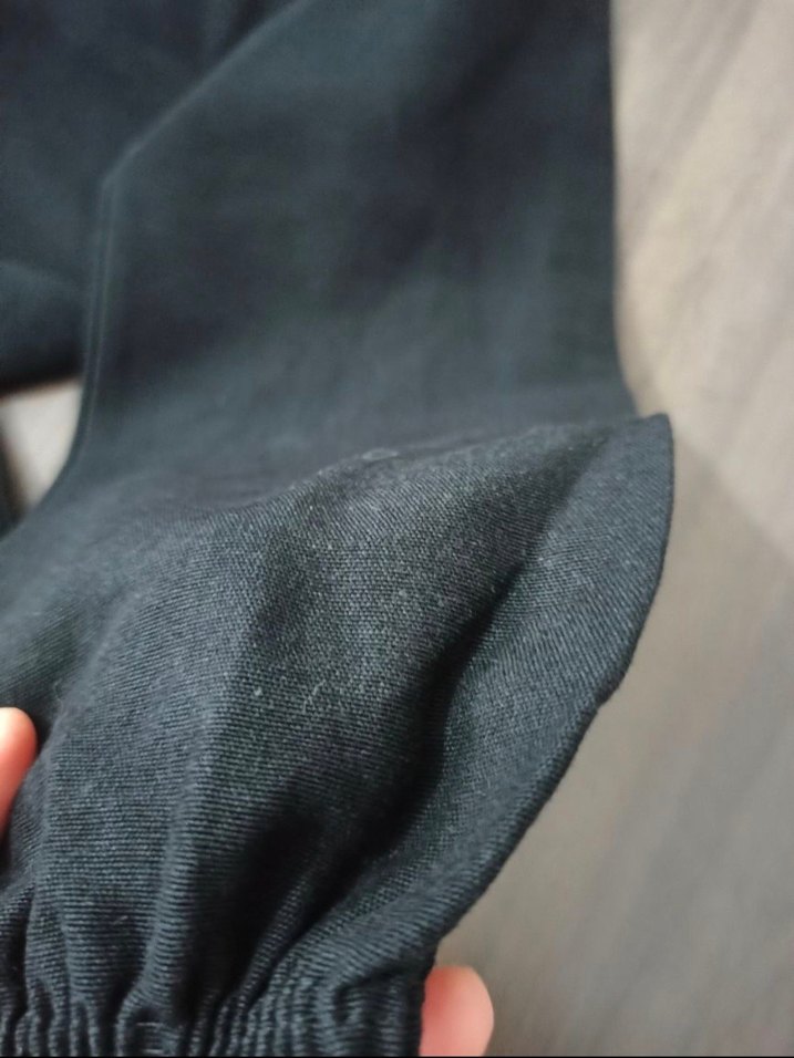 Düğmeli Siyah Uzun Kollu Kadın Gömlek - Görsel 5