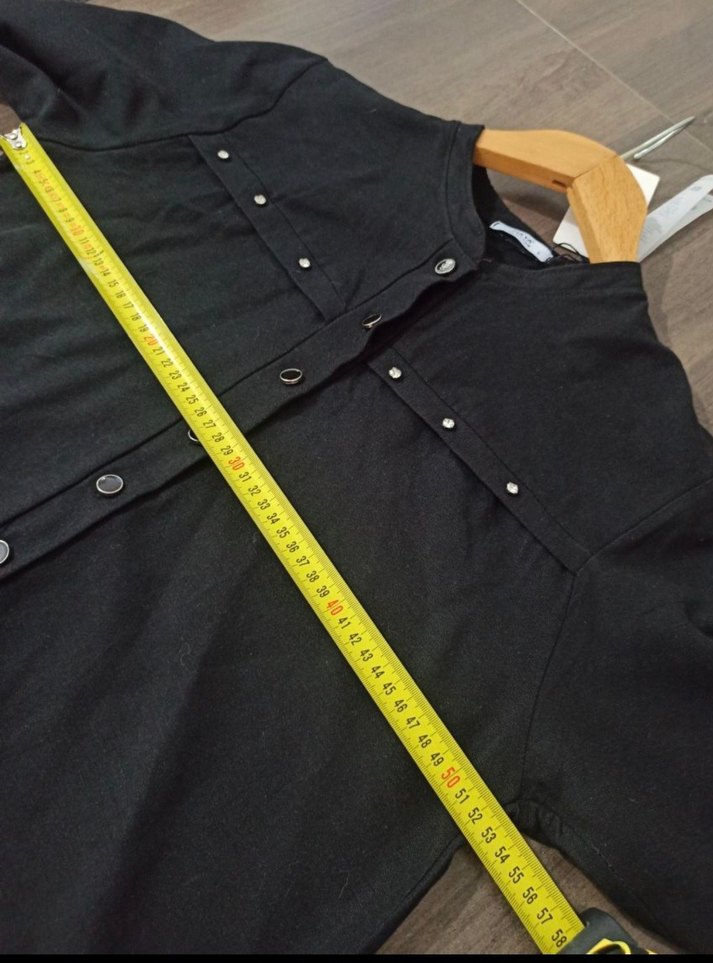 Düğmeli Siyah Uzun Kollu Kadın Gömlek - Görsel 2