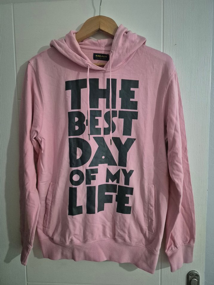 Renkli Baskılı Kapüşonlu Kadın Sweatshirt - Görsel 2