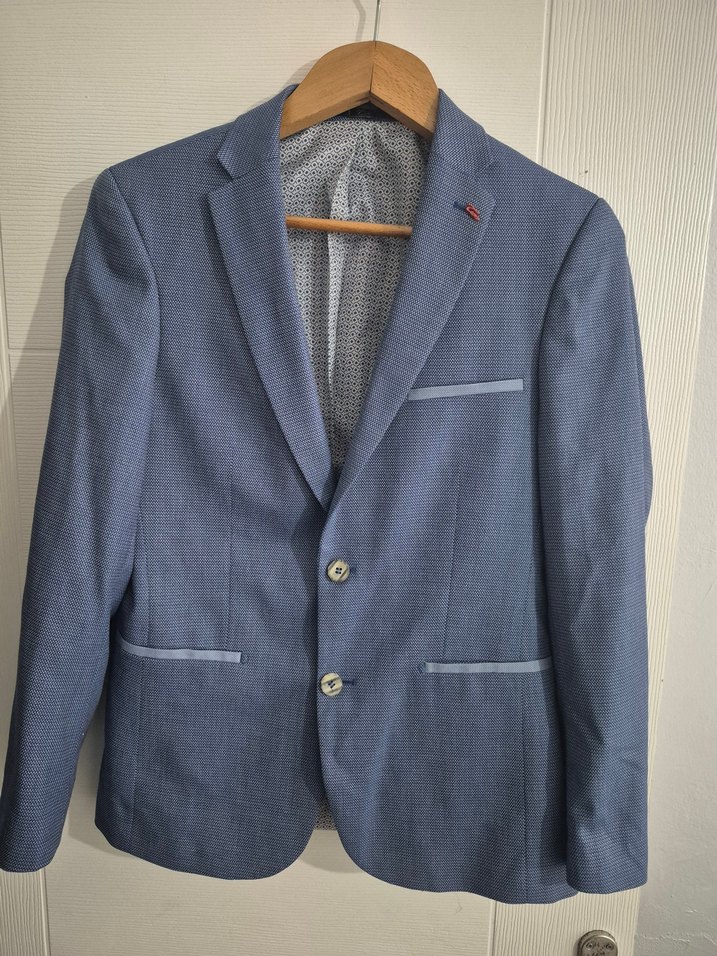 Erkek Mavi Regular Fit Ceket - Görsel 3