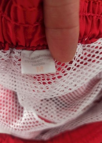 Kırmızı Bağcıklı Mini Erkek Deniz Şortu - Görsel 6