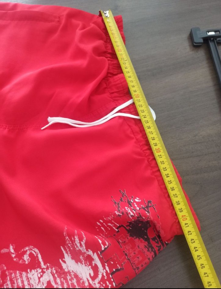 Kırmızı Bağcıklı Mini Erkek Deniz Şortu - Görsel 5