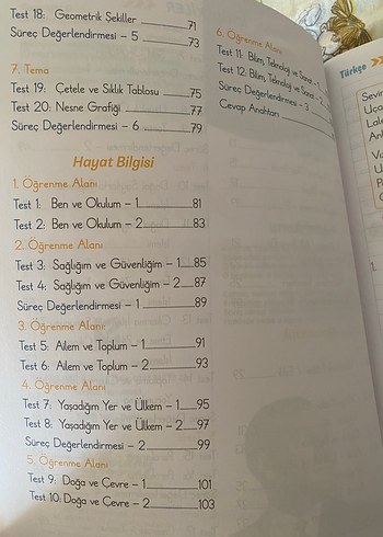 Beden Renk Bingo 1. Sınıf Tüm Dersler Soru Bankası