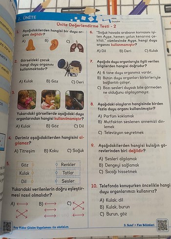 3. Sınıf Fen Bilimleri Kazanım Odaklı Yeni Nesil Soru Kitabı