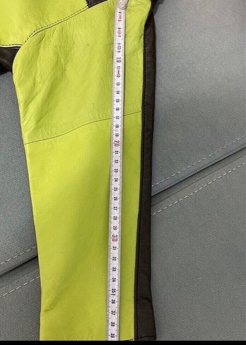 Erkek Çocuk Yeşil Deri Biker Ceket - Görsel 8