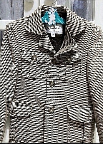 Düğmeli Kahverengi Erkek Çocuk Ceketi - Görsel 4