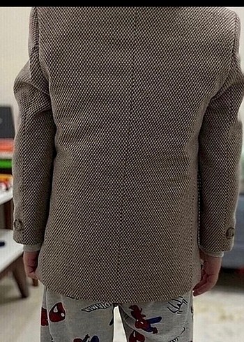 Düğmeli Kahverengi Erkek Çocuk Ceketi - Görsel 2