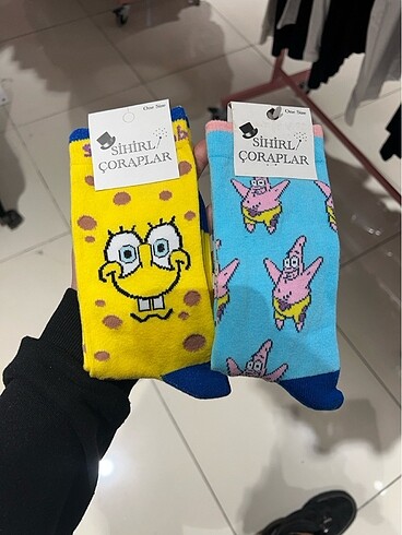 Sünger Bob ve Patrick çorap set