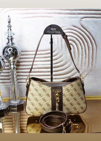 GUESS Klasik Elegan Baskılı Kahverengi Kadın Çanta - Görsel 2