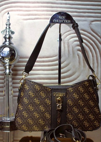 GUESS Klasik Elegan Baskılı Kahverengi Kadın Çanta - Görsel 3