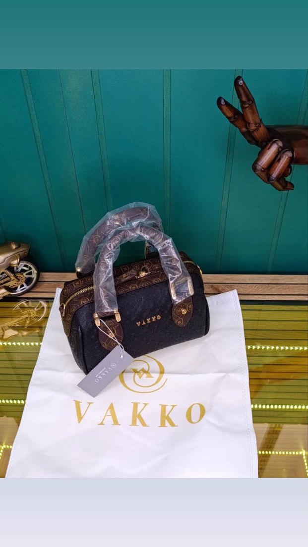 Vakko Kahverengi Deri Kadın Çanta - Görsel 4