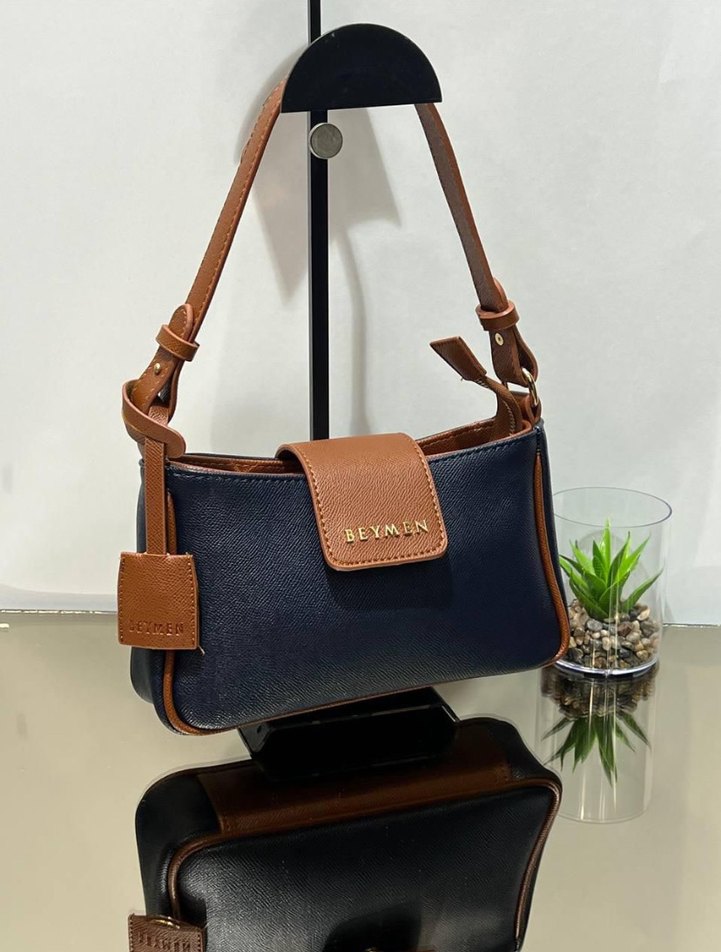 BEYMEN Kahverengi Deri Kadın Omuz Çantası - Görsel 3