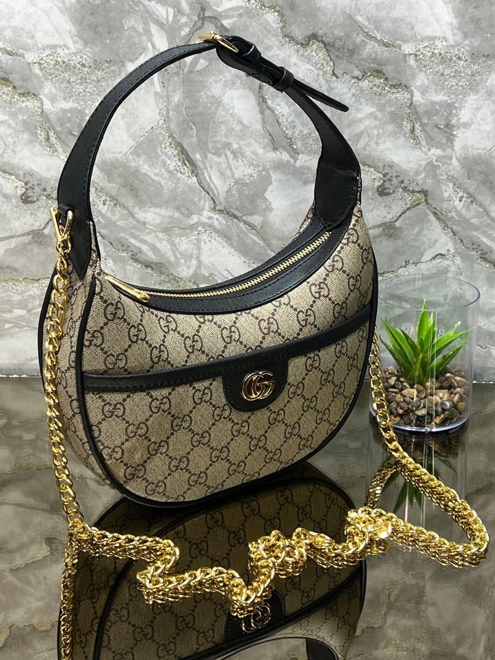 Zincir Detaylı Kahverengi Kadın Çanta - Görsel 2