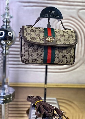 Kahverengi Deri Kemerli Kadın Çanta - Görsel 2