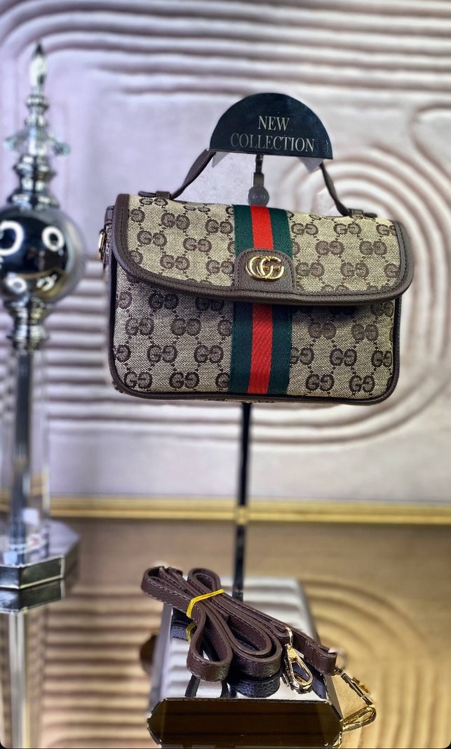 Kahverengi Deri Kemerli Kadın Çanta - Görsel 2