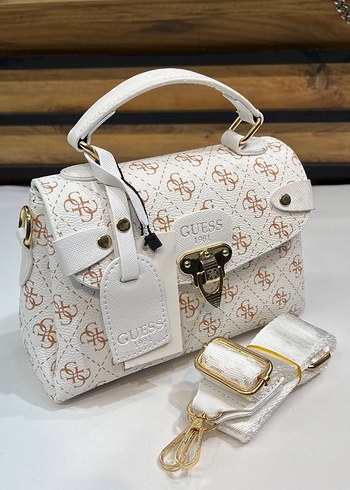 Guess Modern Klasik Baskılı Kahverengi Kadın Çanta - Görsel 4