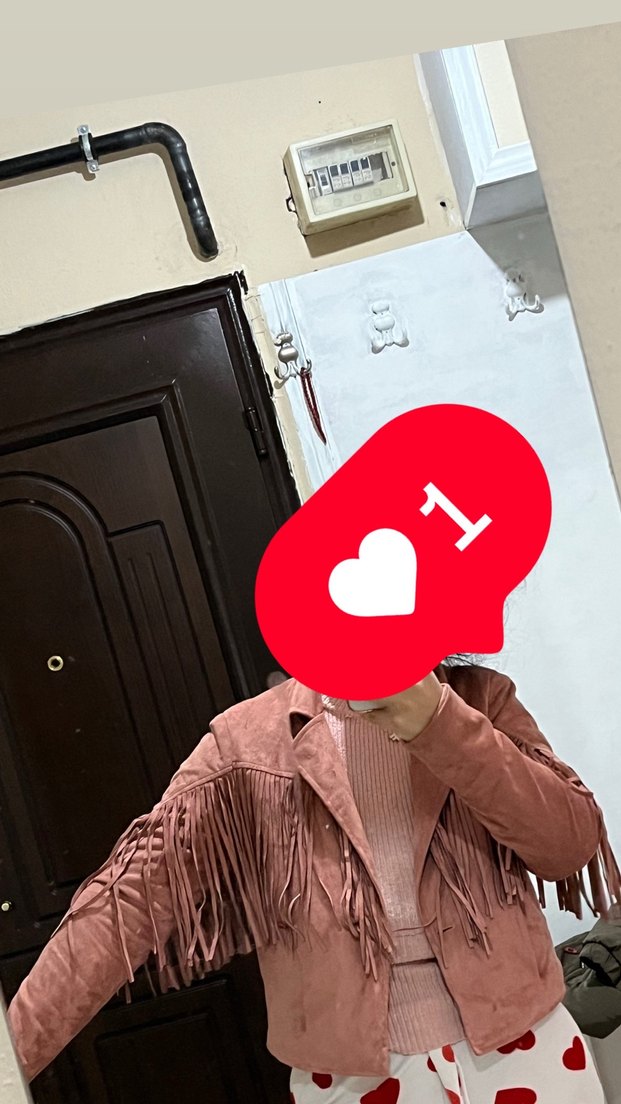 Kadın Kahverengi Süet Püsküllü Ceket 36 38 beden uyumlu - Görsel 4