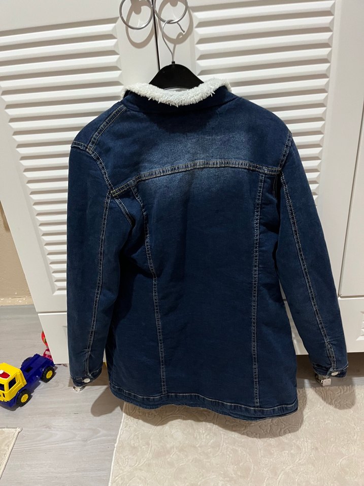 40 42 beden kot kışlık ceket hiç kusuru yok - Görsel 2