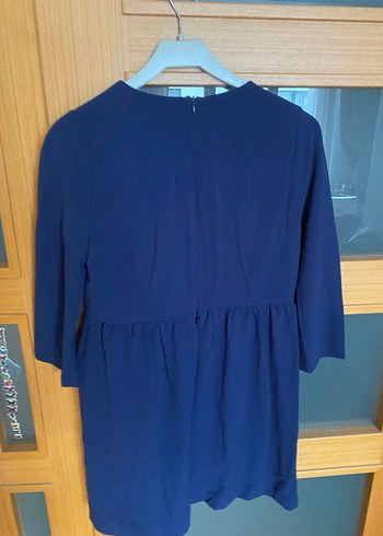 Zara marka lacivert elbise L beden - Görsel 5