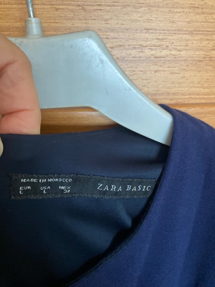 Zara marka lacivert elbise L beden - Görsel 2