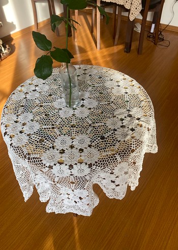 Bohem Dantel Çiçekli Masa Örtüsü - Görsel 2