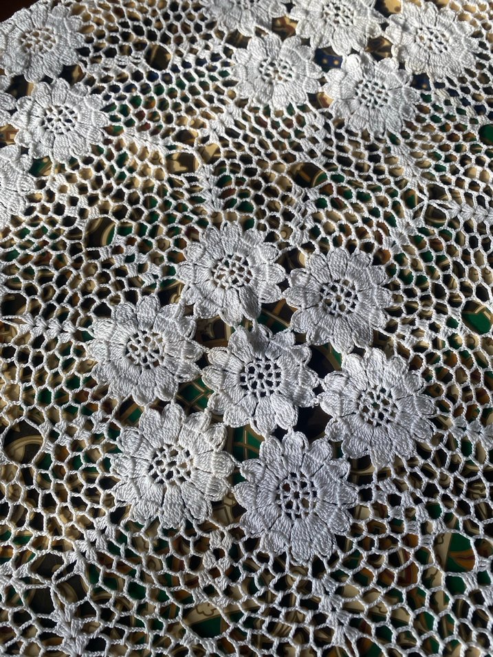 Bohem Dantel Çiçekli Masa Örtüsü - Görsel 3