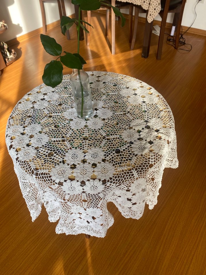 Bohem Dantel Çiçekli Masa Örtüsü - Görsel 2