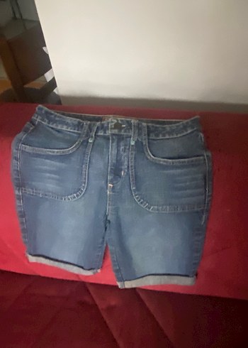 Bol Kesim Kadın kot Şort - Görsel 3