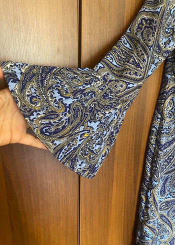 Nara Maxx Bohem Desenli V Yaka Uzun Kollu - Görsel 5