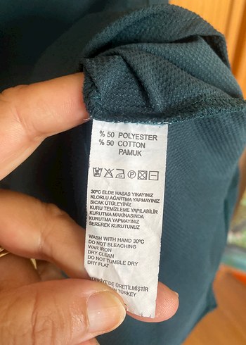 Kadın V Yaka Uzun Kollu koyu yeşil tunik - Görsel 6